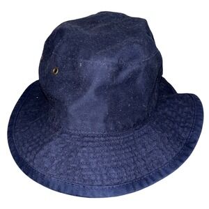 Vintage | Cutter & Buck | Navy Blue Cotton Bucket Hat | Mens Medium Made in USA